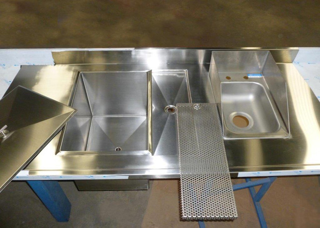Countertop With Ice Bin Drain Pan Sink